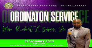 Rev Baker Pastoral Ordination